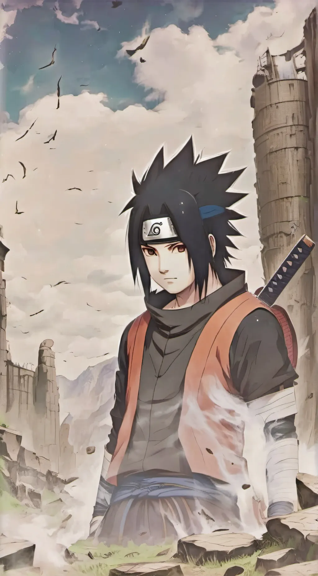 ai character: Sasuke background
