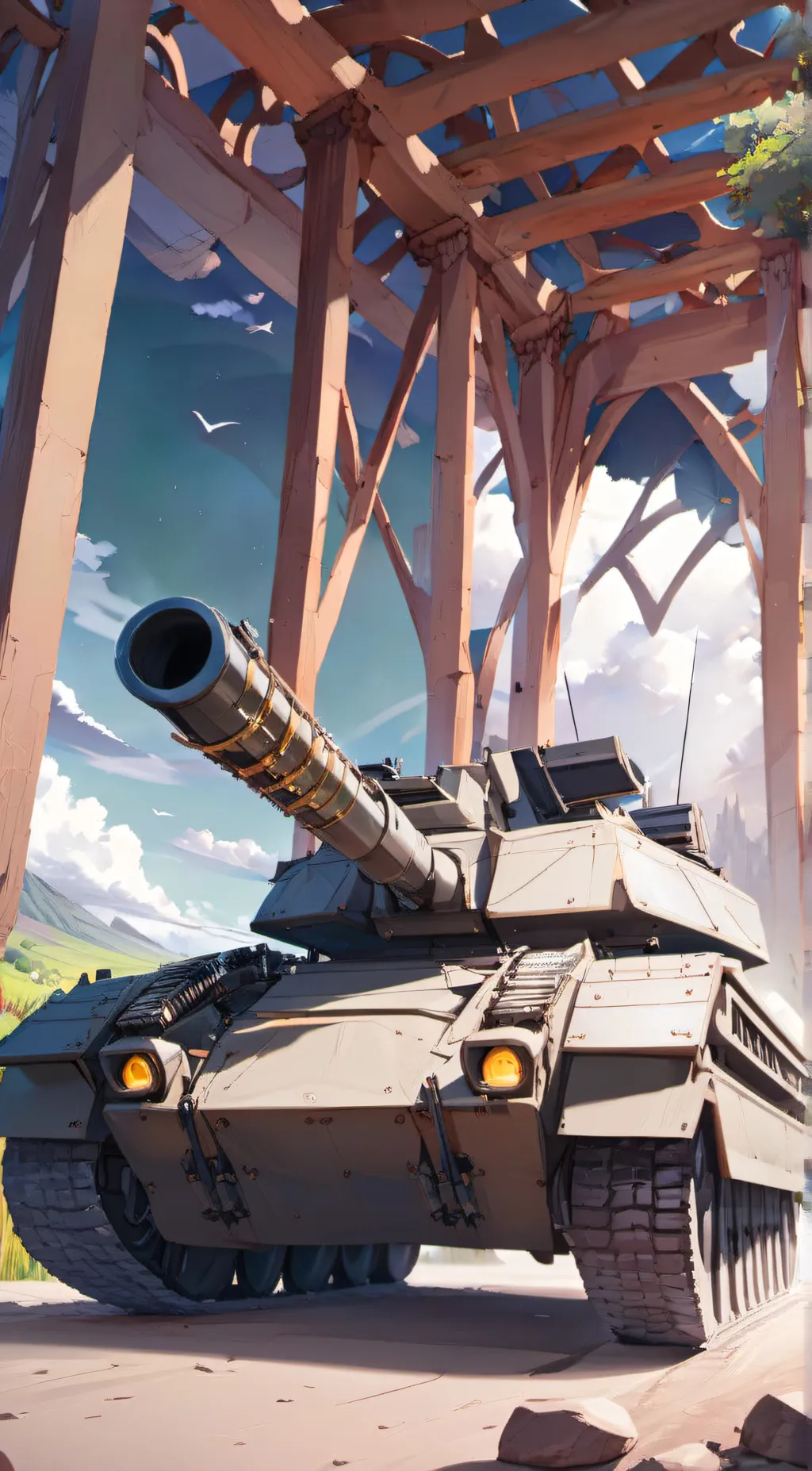 ai character: Armored tank  background