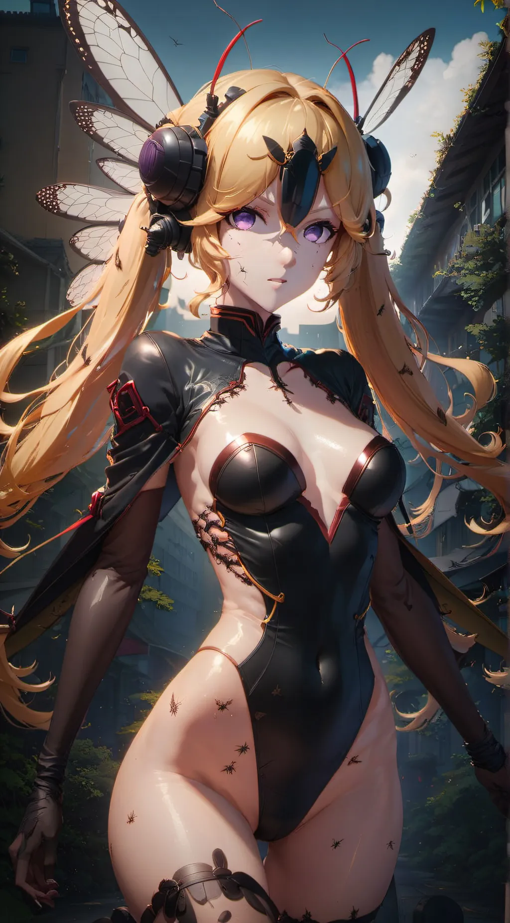 ai character: Mosquito girl  background