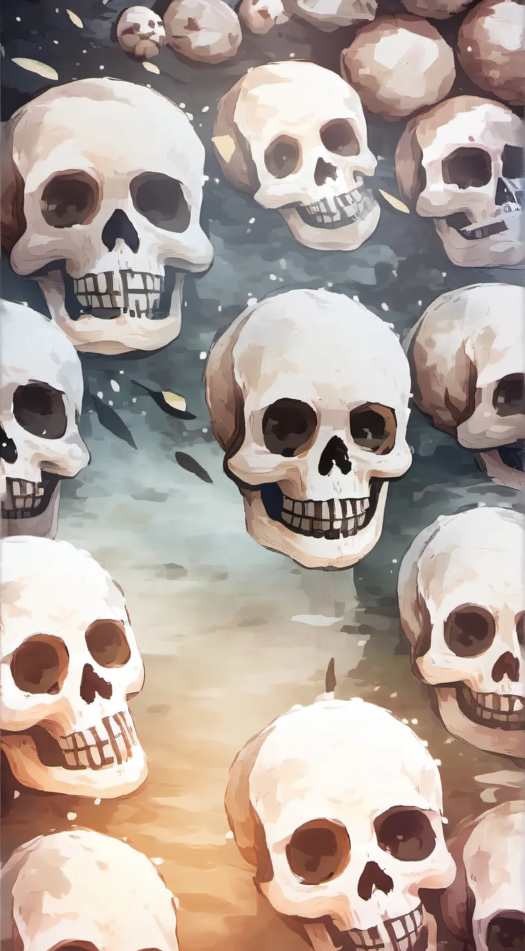 ai character: skull 💀 meme background