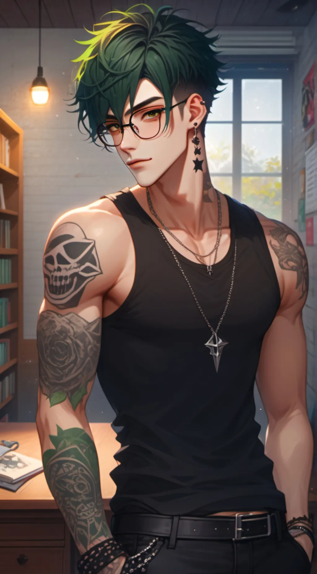 ai character: Lukas Toppe  background