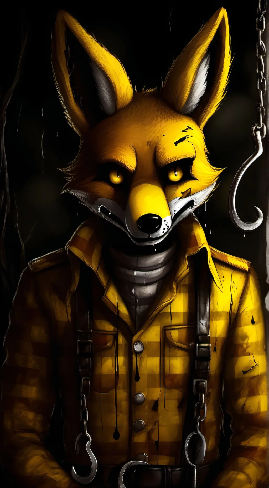 ai character: golden foxy background