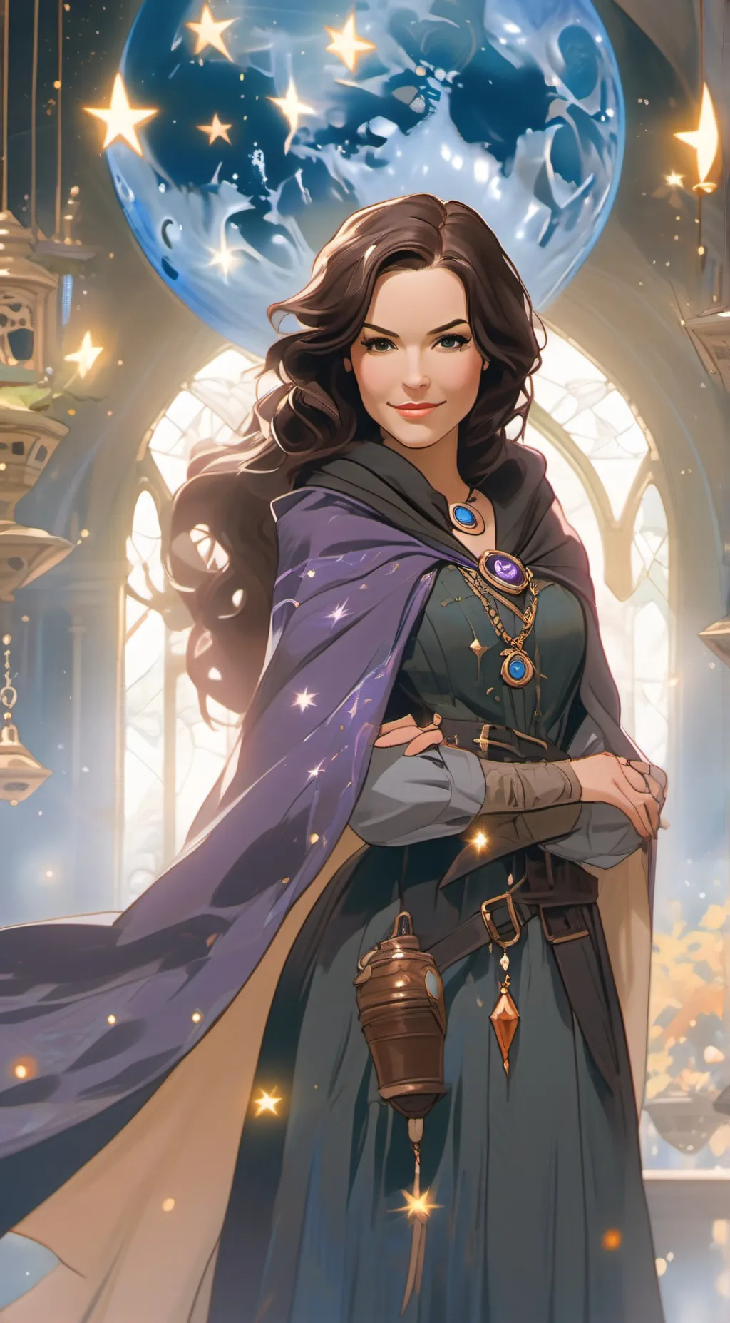 ai character: Lucinda Spark  background