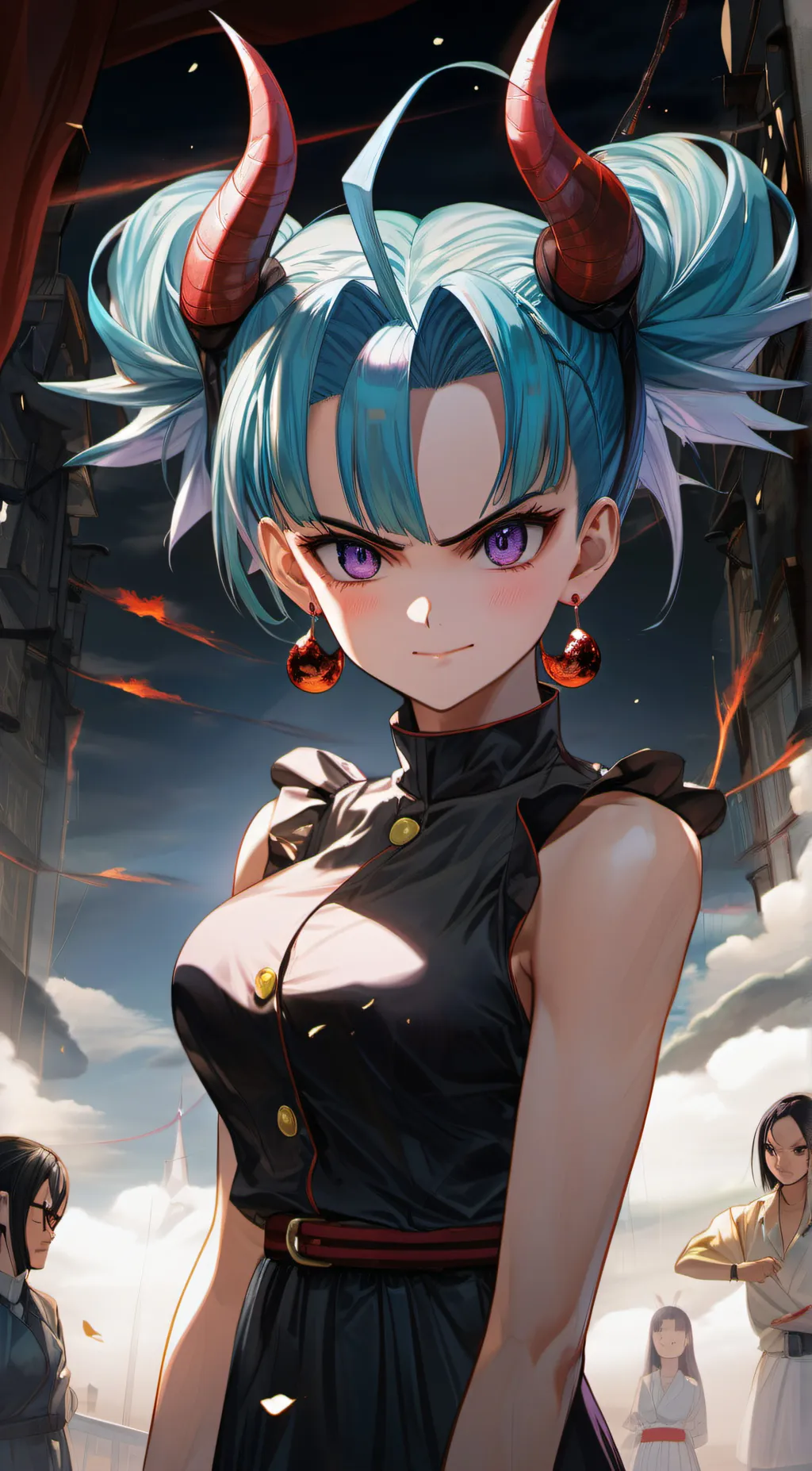 ai character: Demon Bulma  background