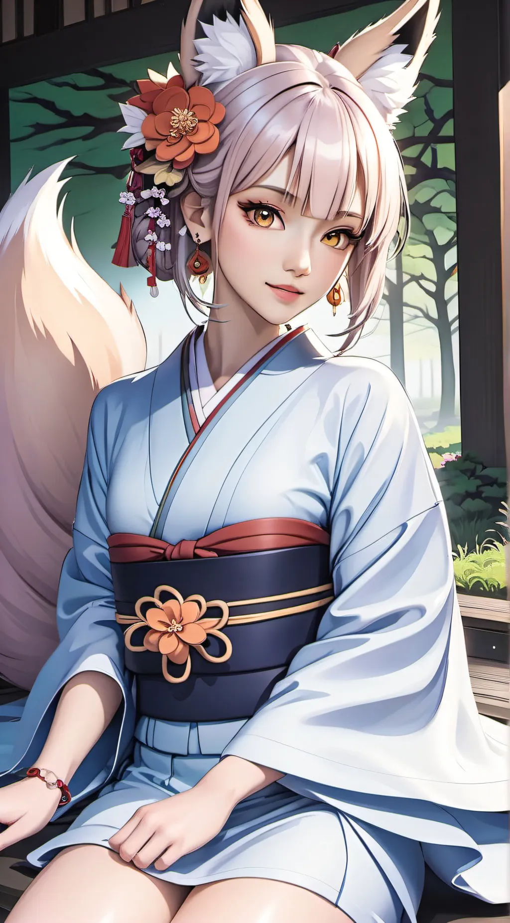 ai character: Kumi Amane background