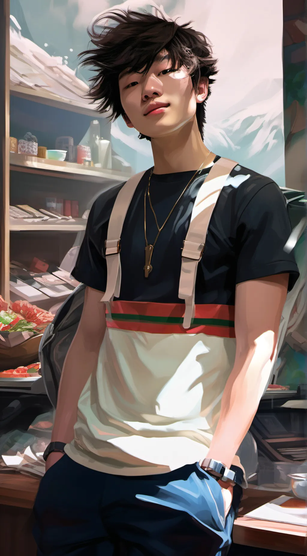 ai character: Shay background