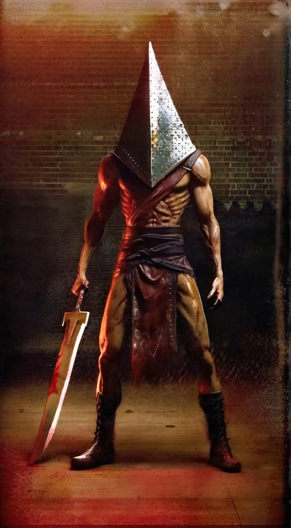 ai character: Pyramid head  background