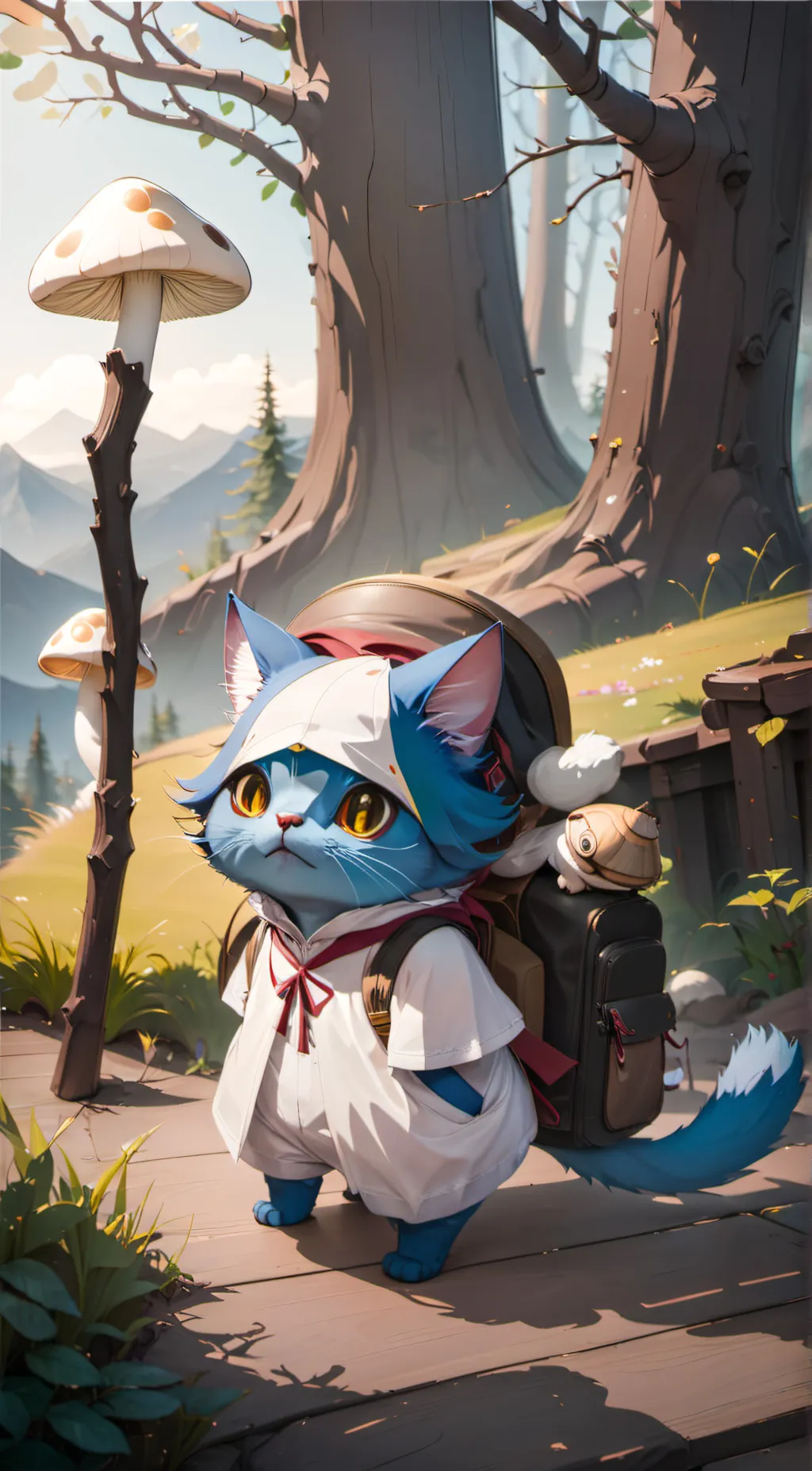 ai character: smirf cat background