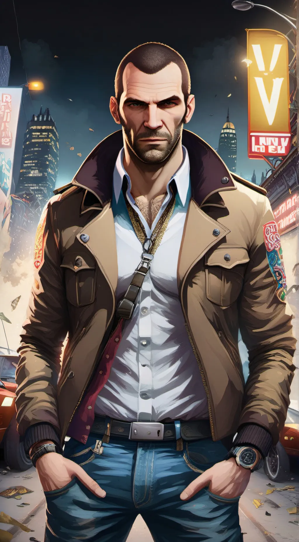 ai character: Nicko Bellic background