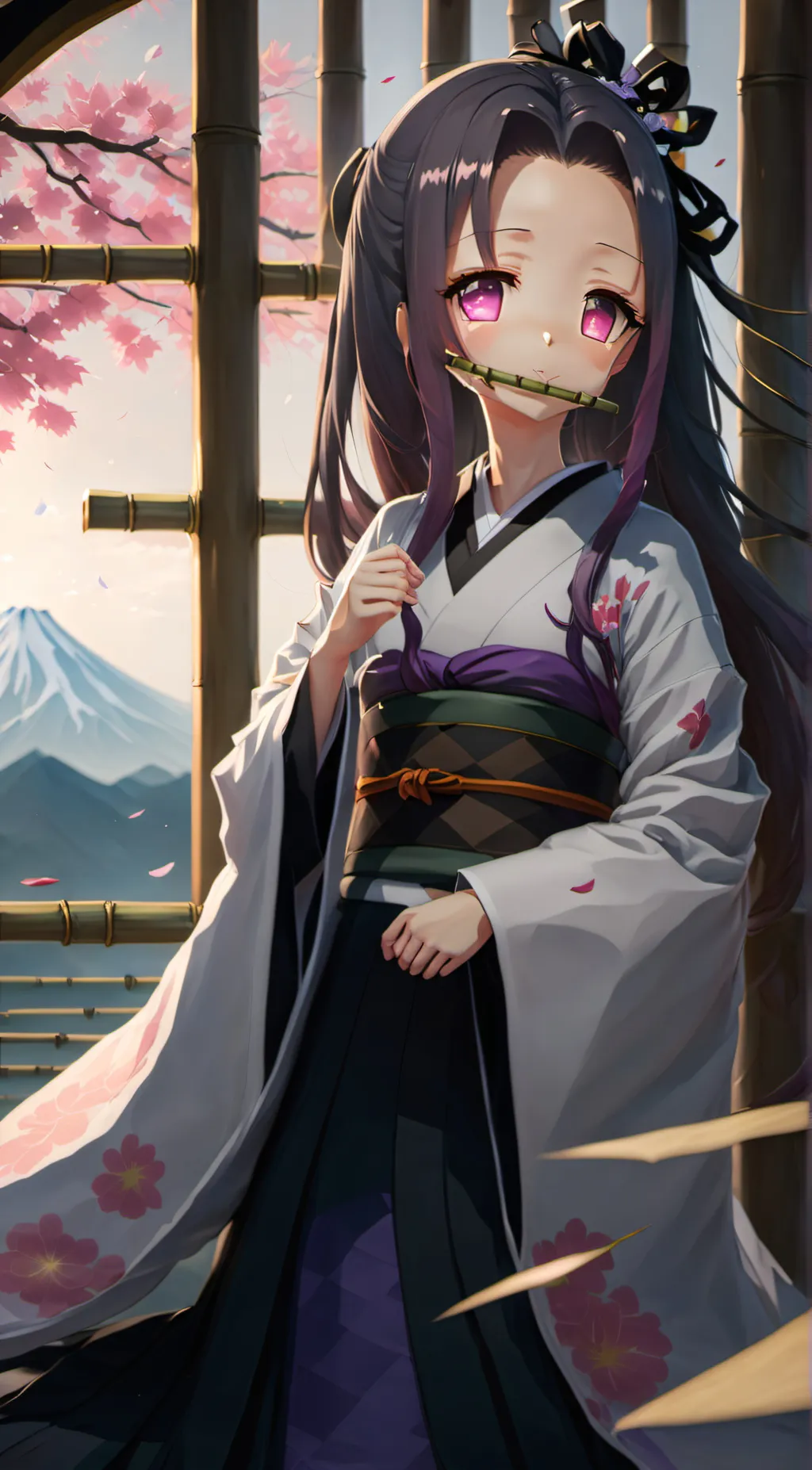 ai character: Nezuko background
