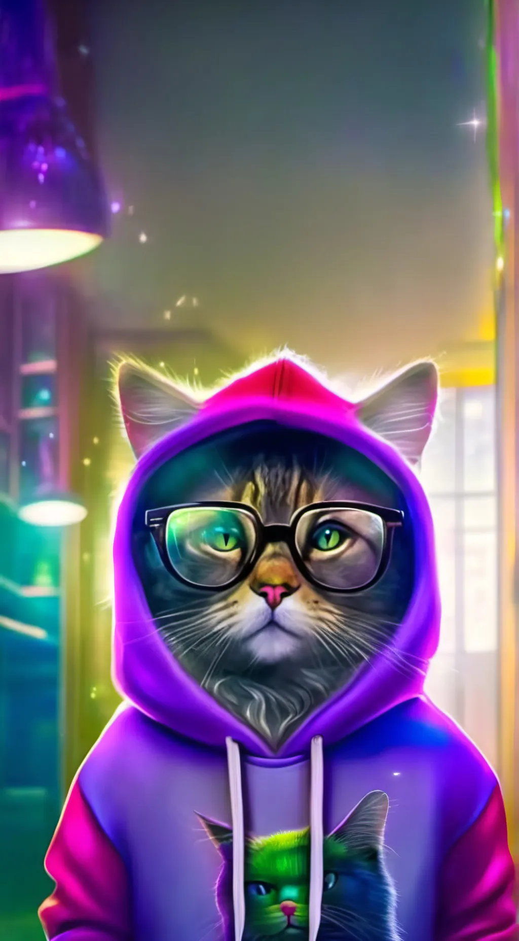 ai character: dj cat background