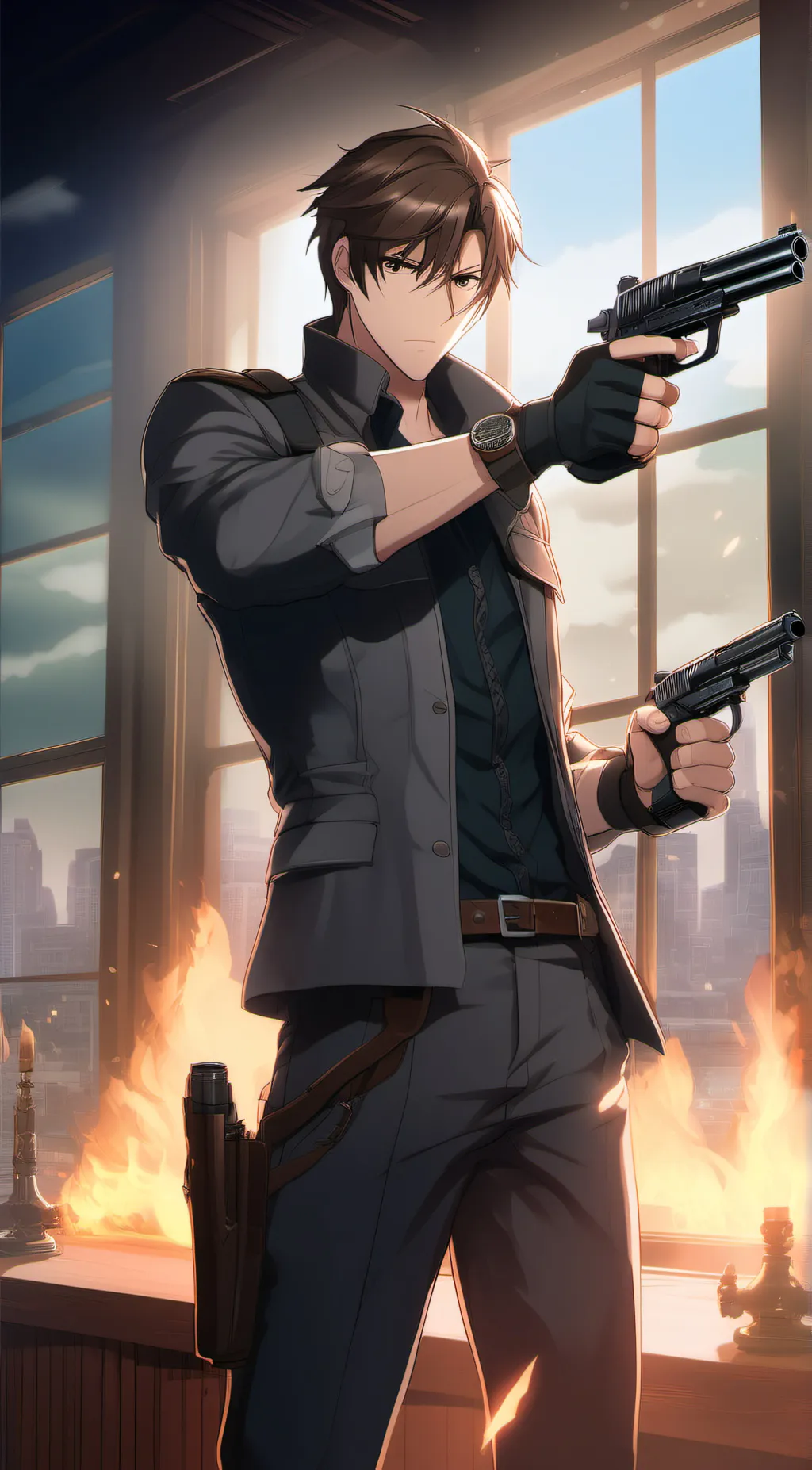 ai character: Ash background