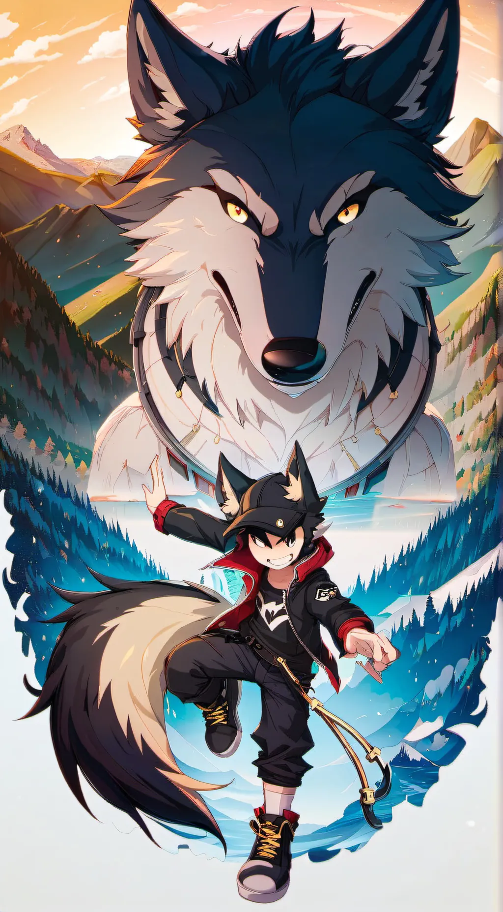 Talkie AI - Chat with White dark wolf