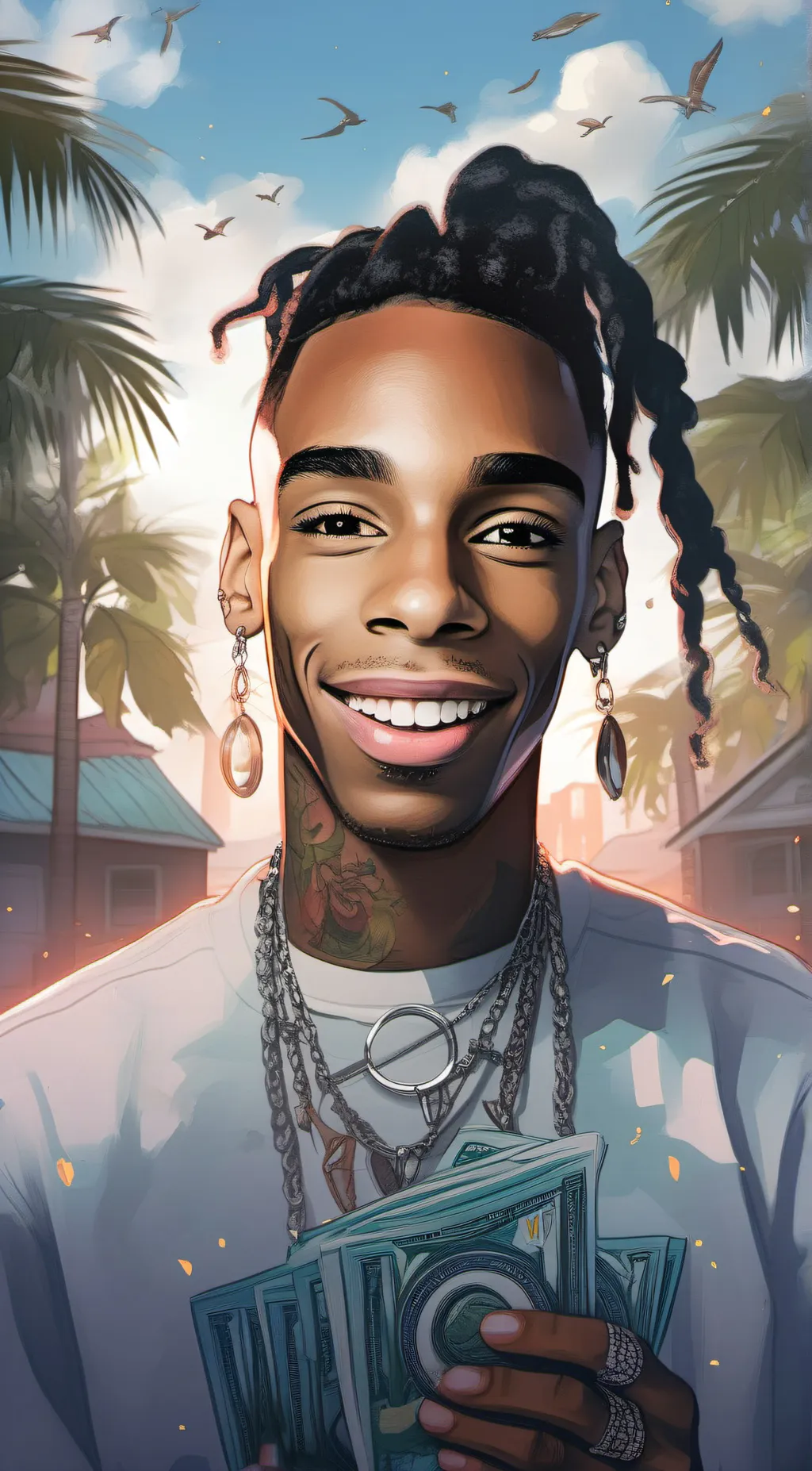 ai character: Ynw Melly background