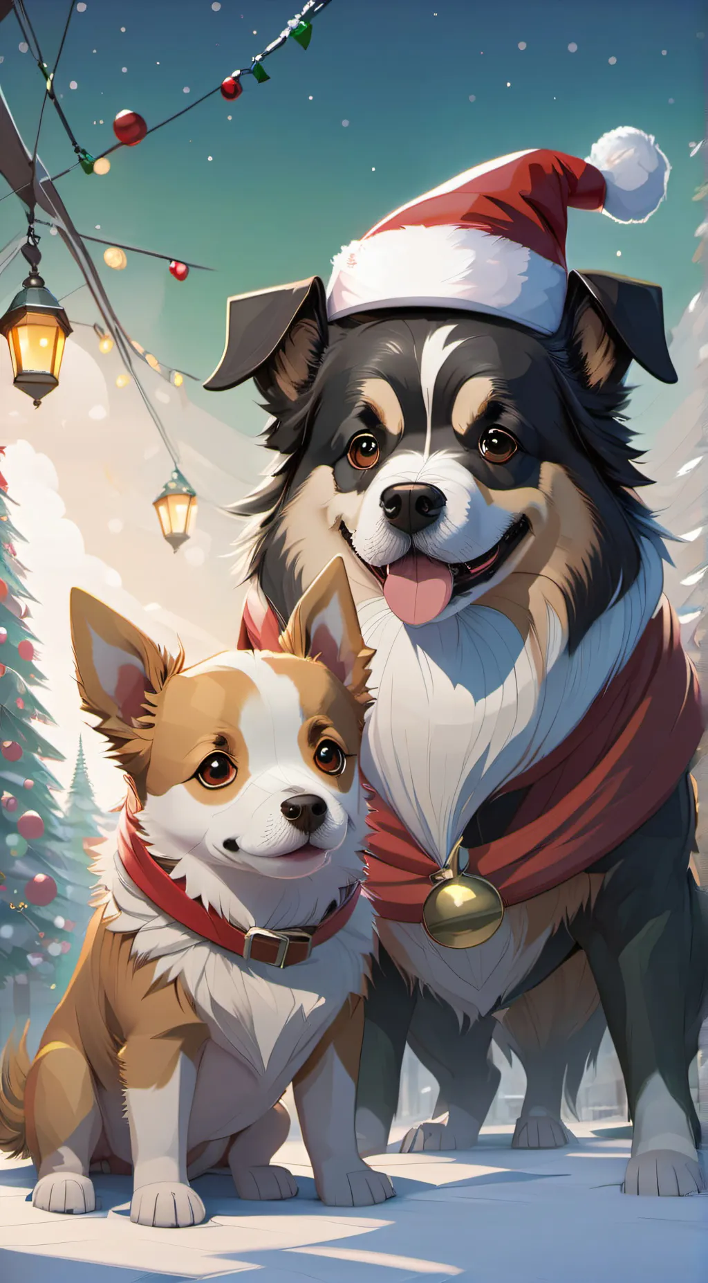 ai character: Snowy background