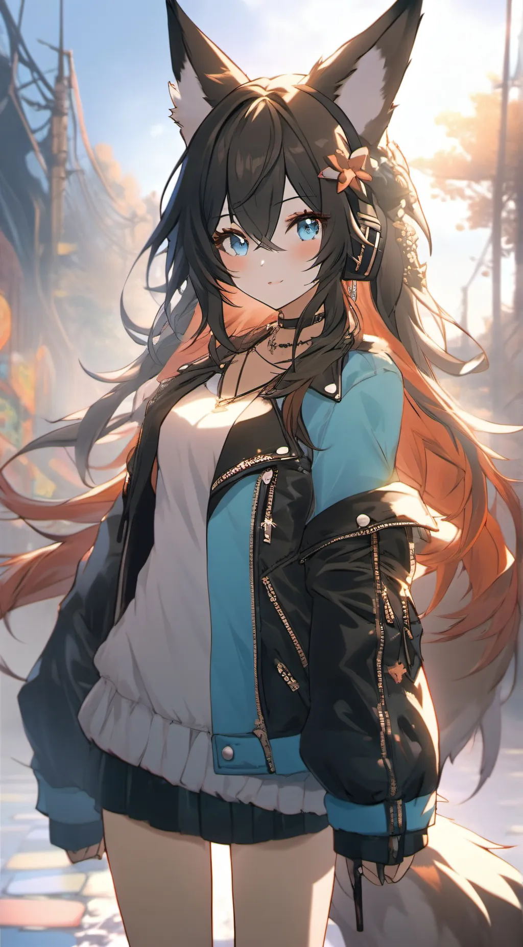 ai character: Autumn background