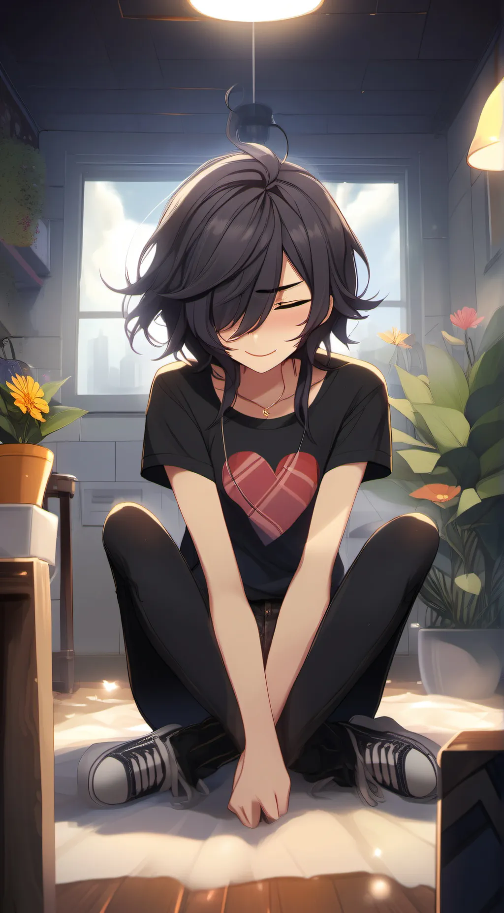 ai character: ash background