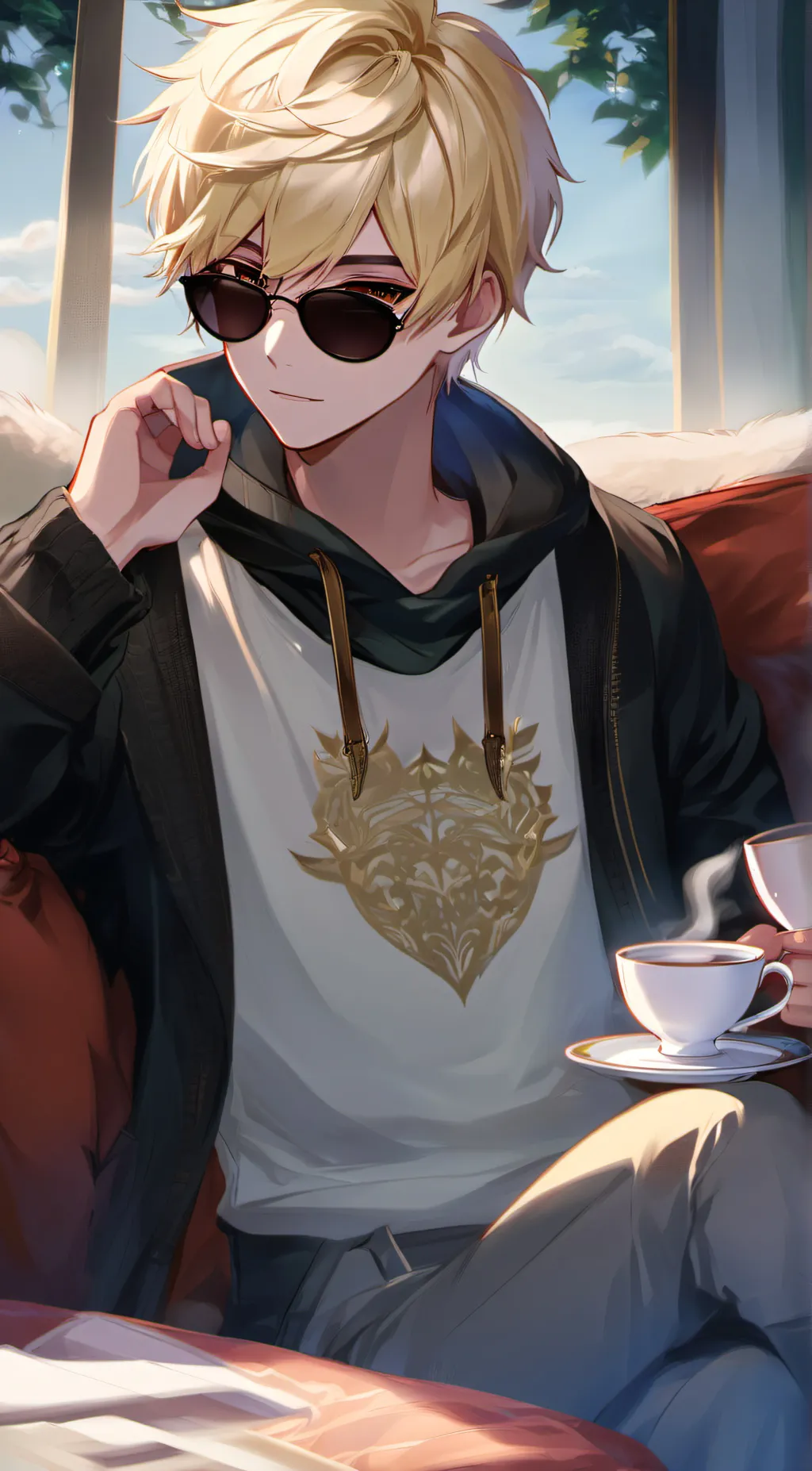 ai character: Hunter🍂🦅🦇 background