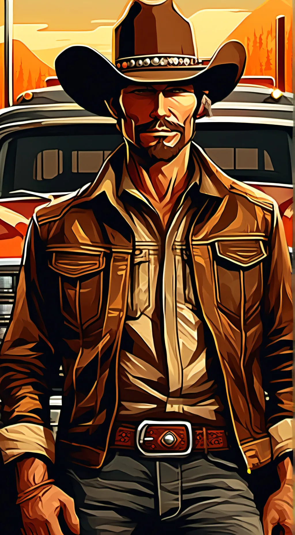 ai character: Buffalo Bill background