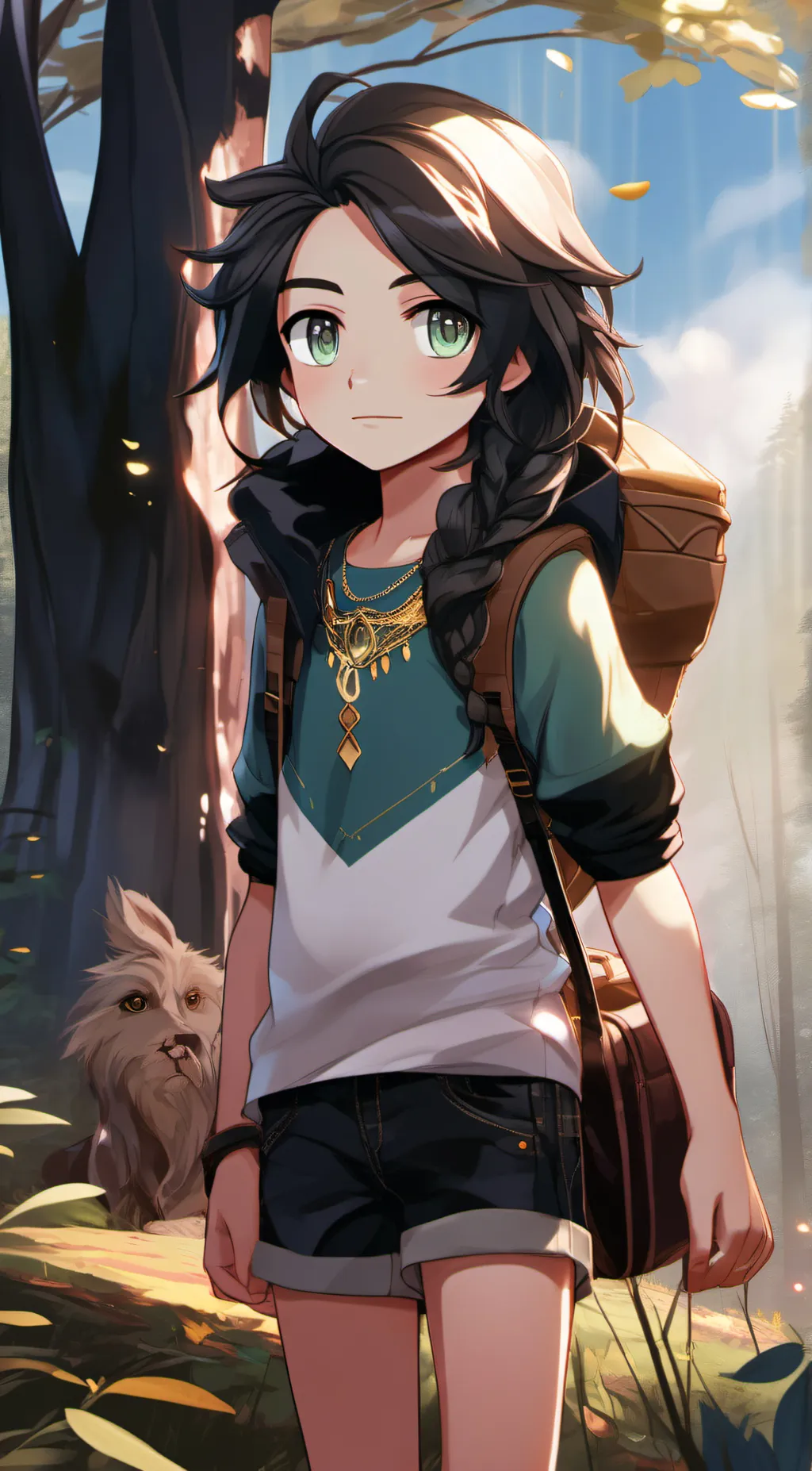 ai character: kale background