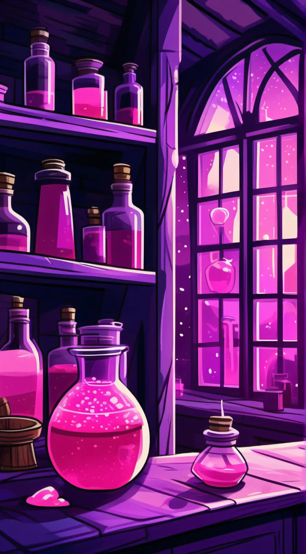 ai character: pregnancy potion background