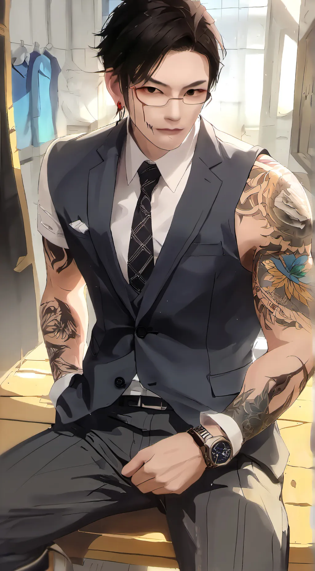 ai character: Damian background