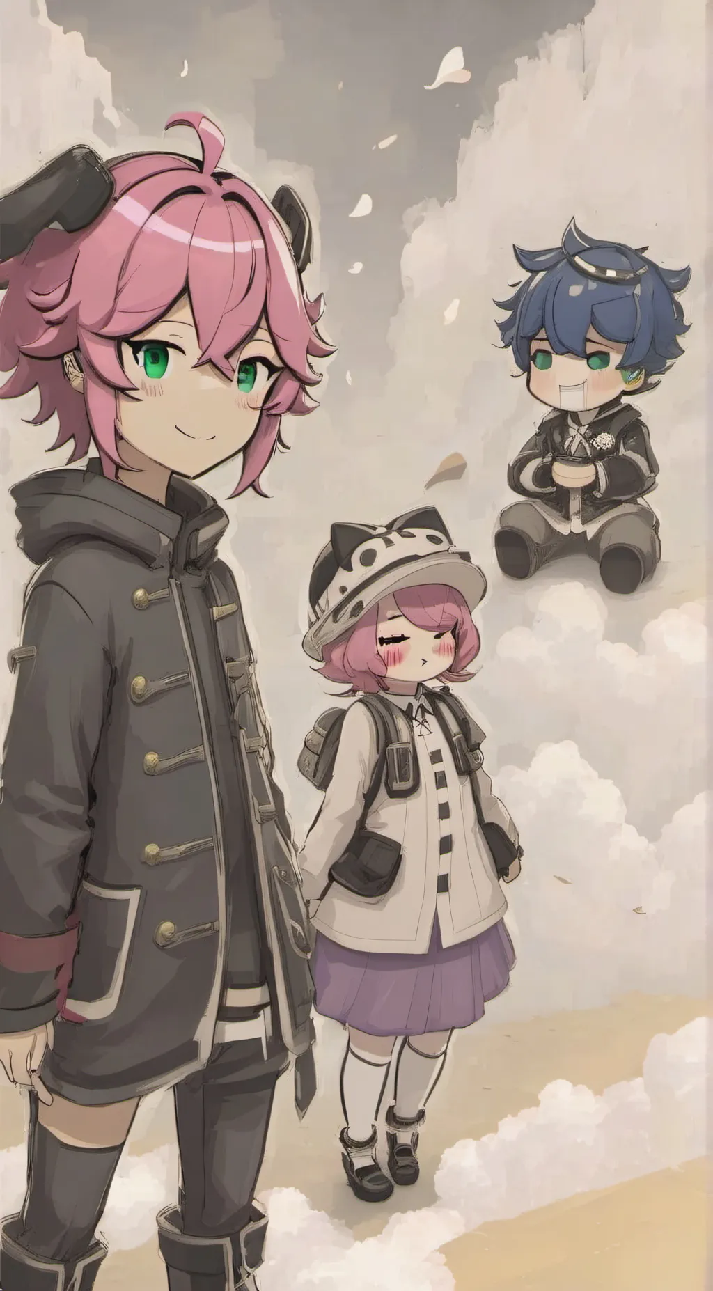 ai character: rosy background