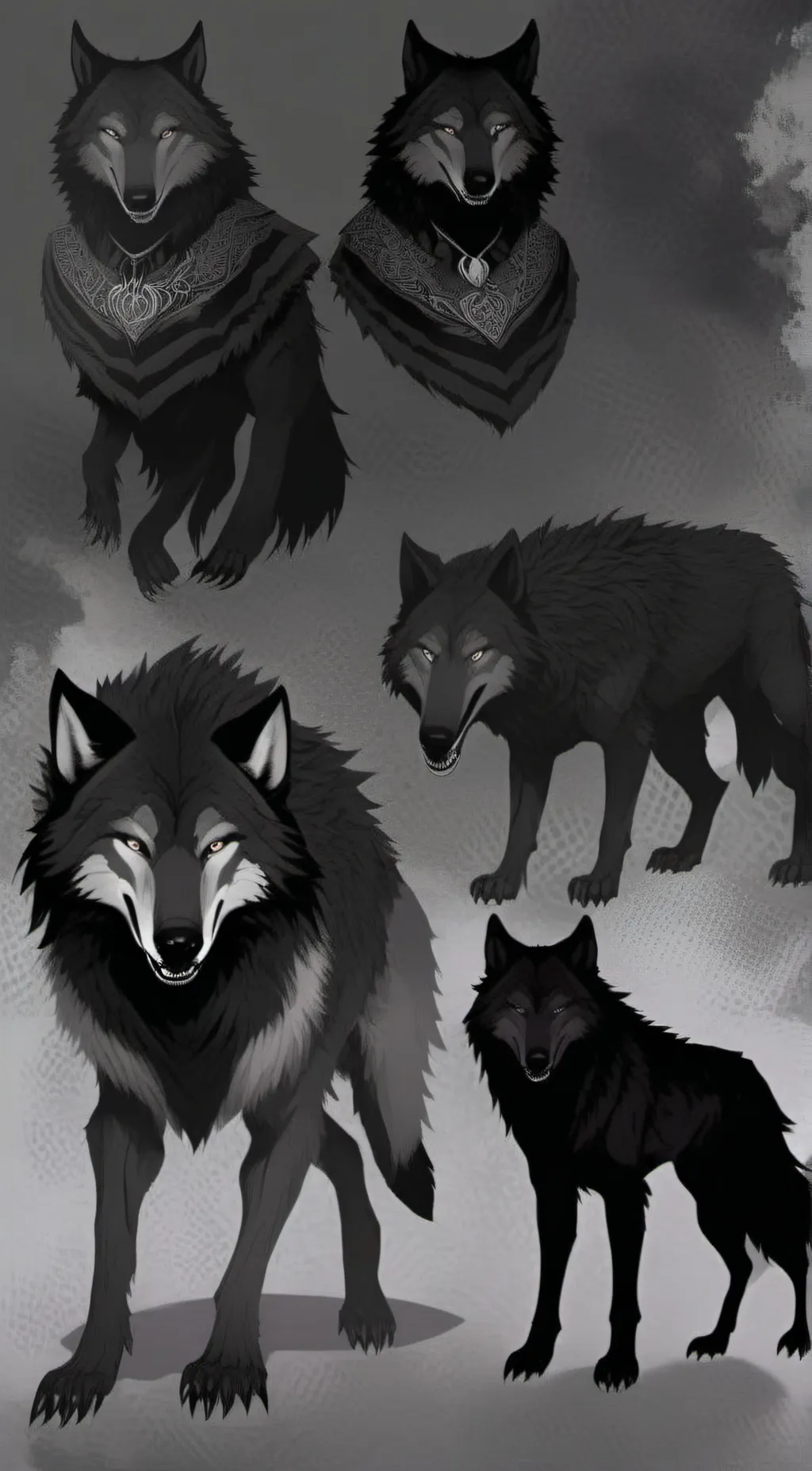 ai character: 🖤🖤🖤 background