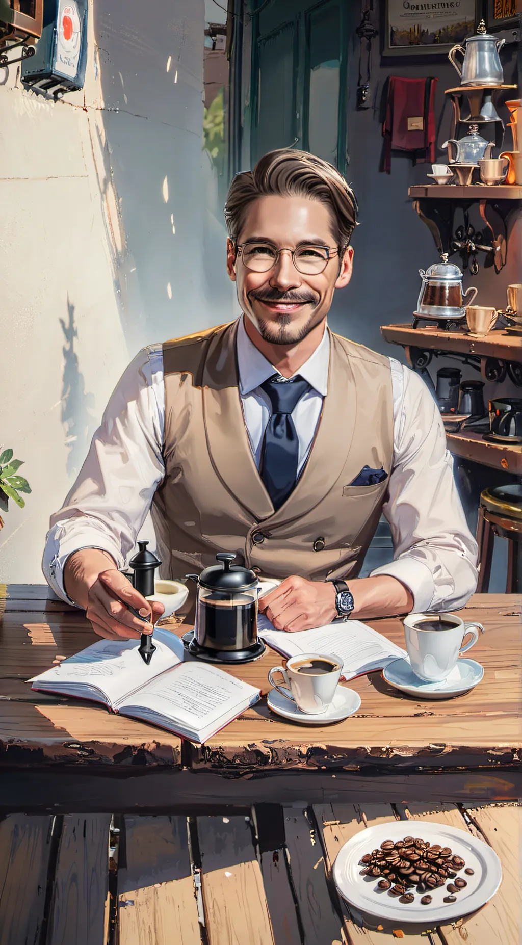 ai character: Harry Timms background