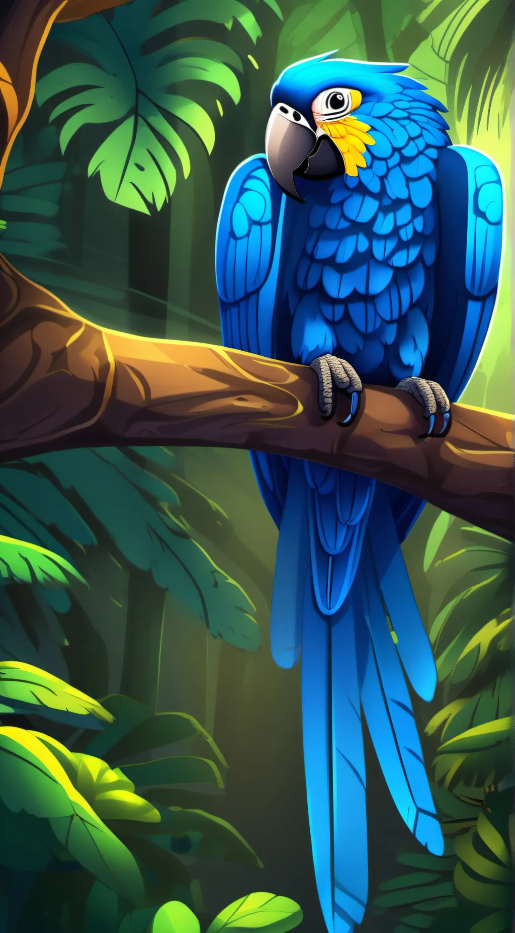 ai character: Blu background