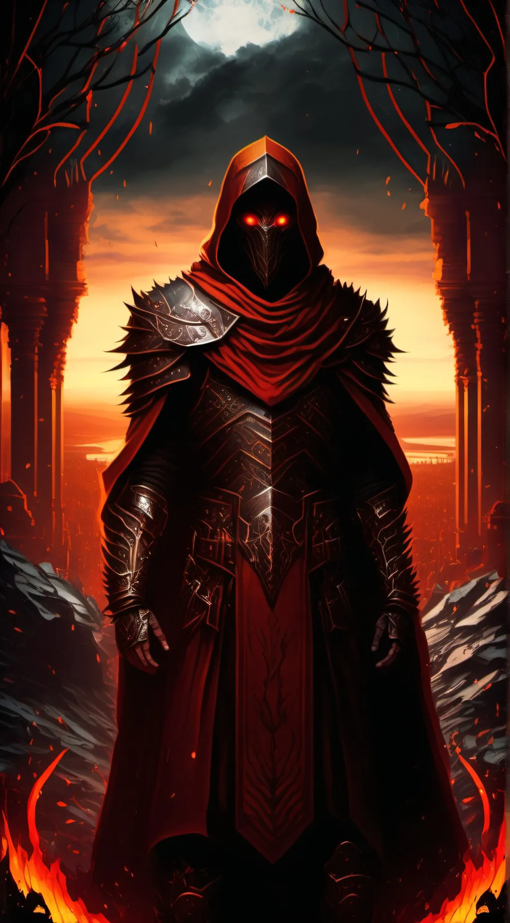 ai character: DEATH BRINGER  background