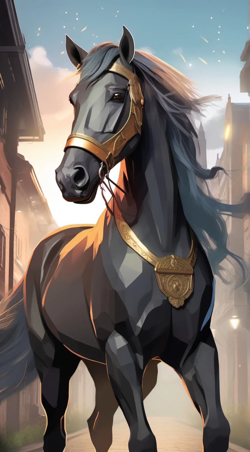 ai character: horse life background