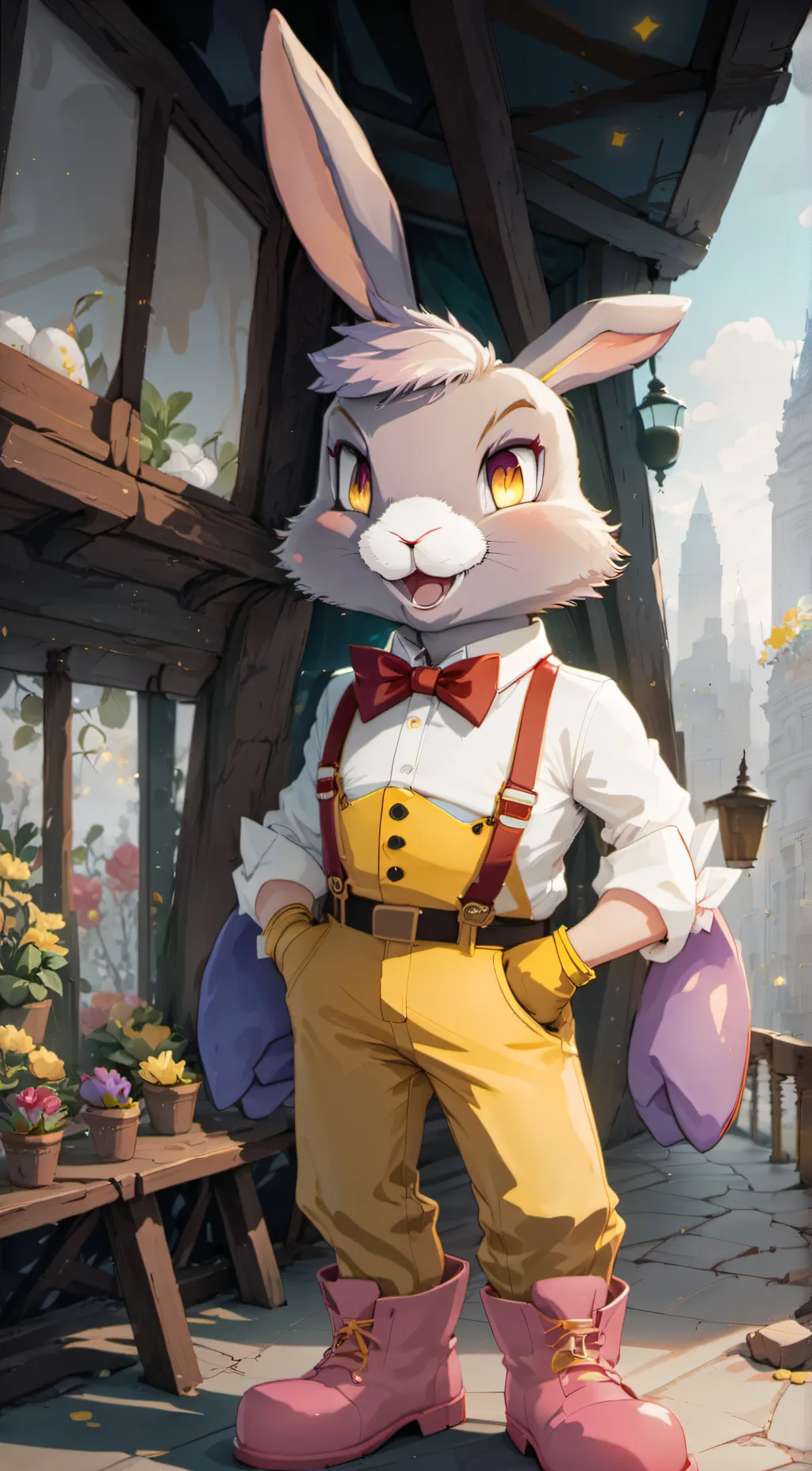 ai character: 🐰jax🐰 background