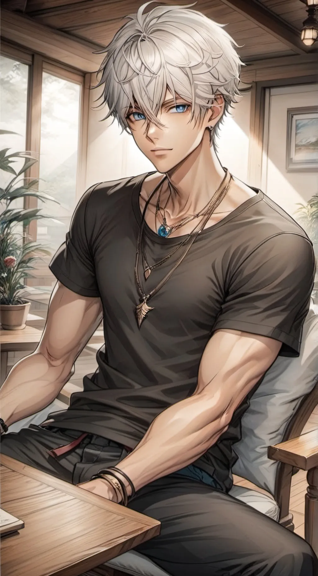 ai character: Chris  background