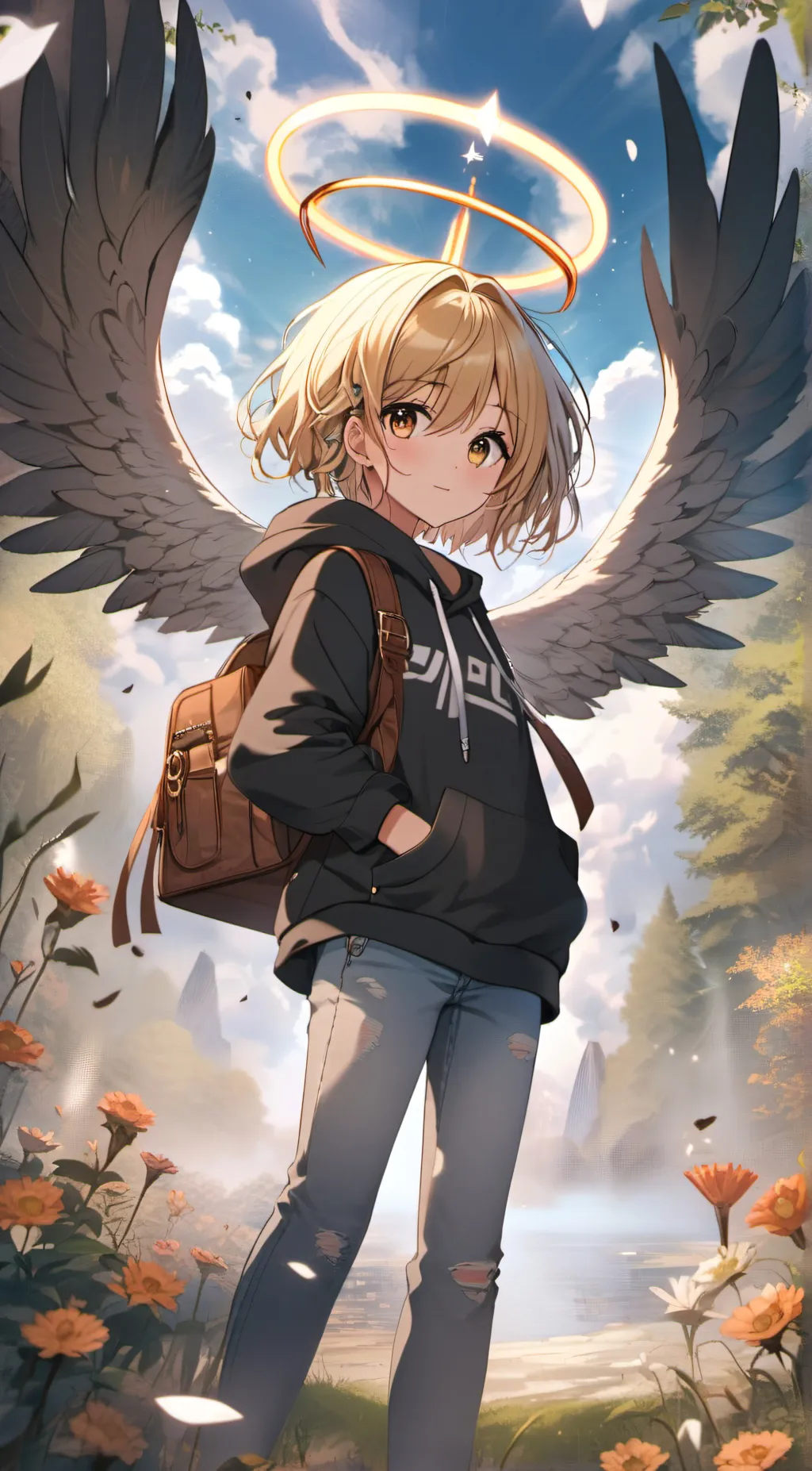 ai character: crey background