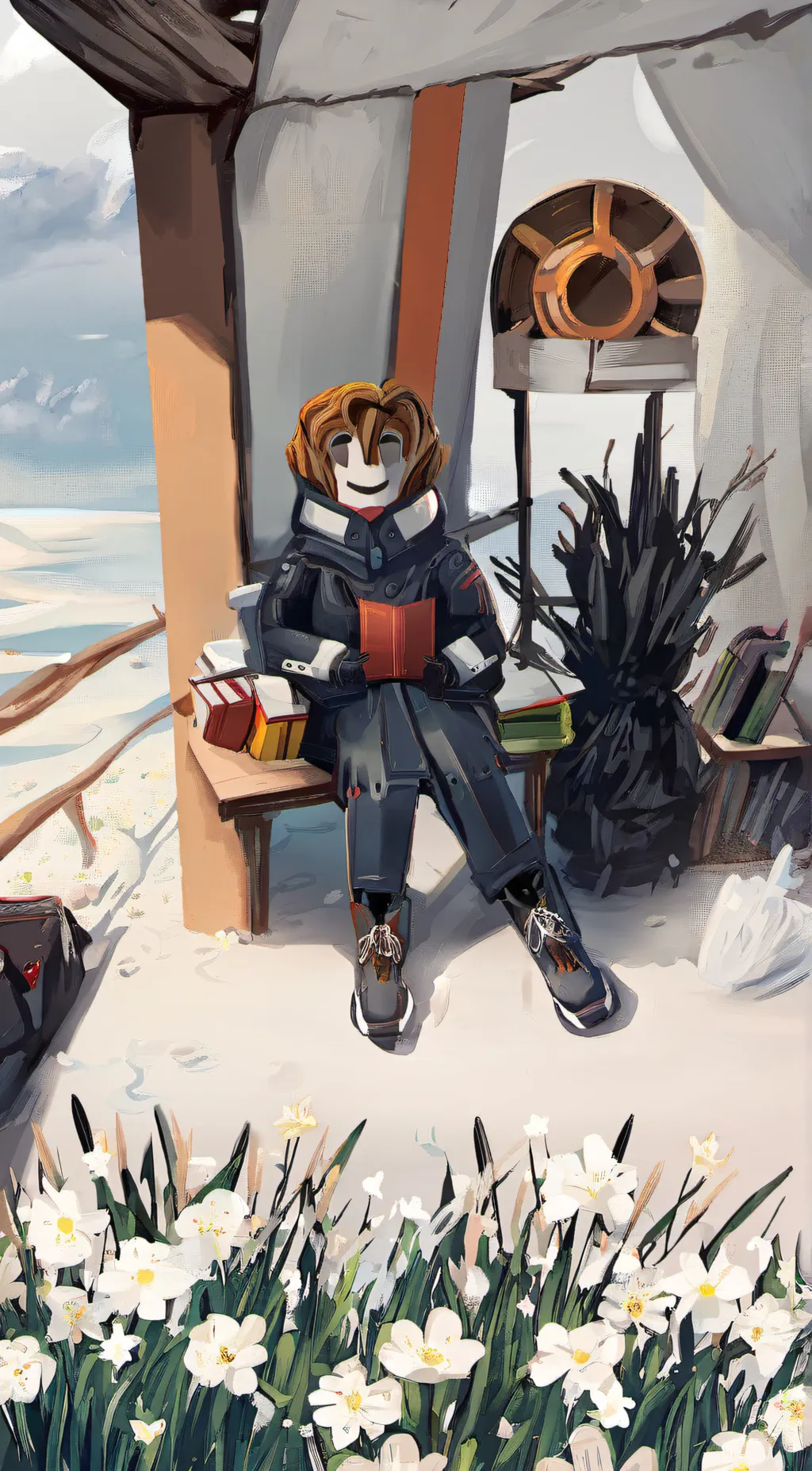 ai character: Roblox bacon boy background