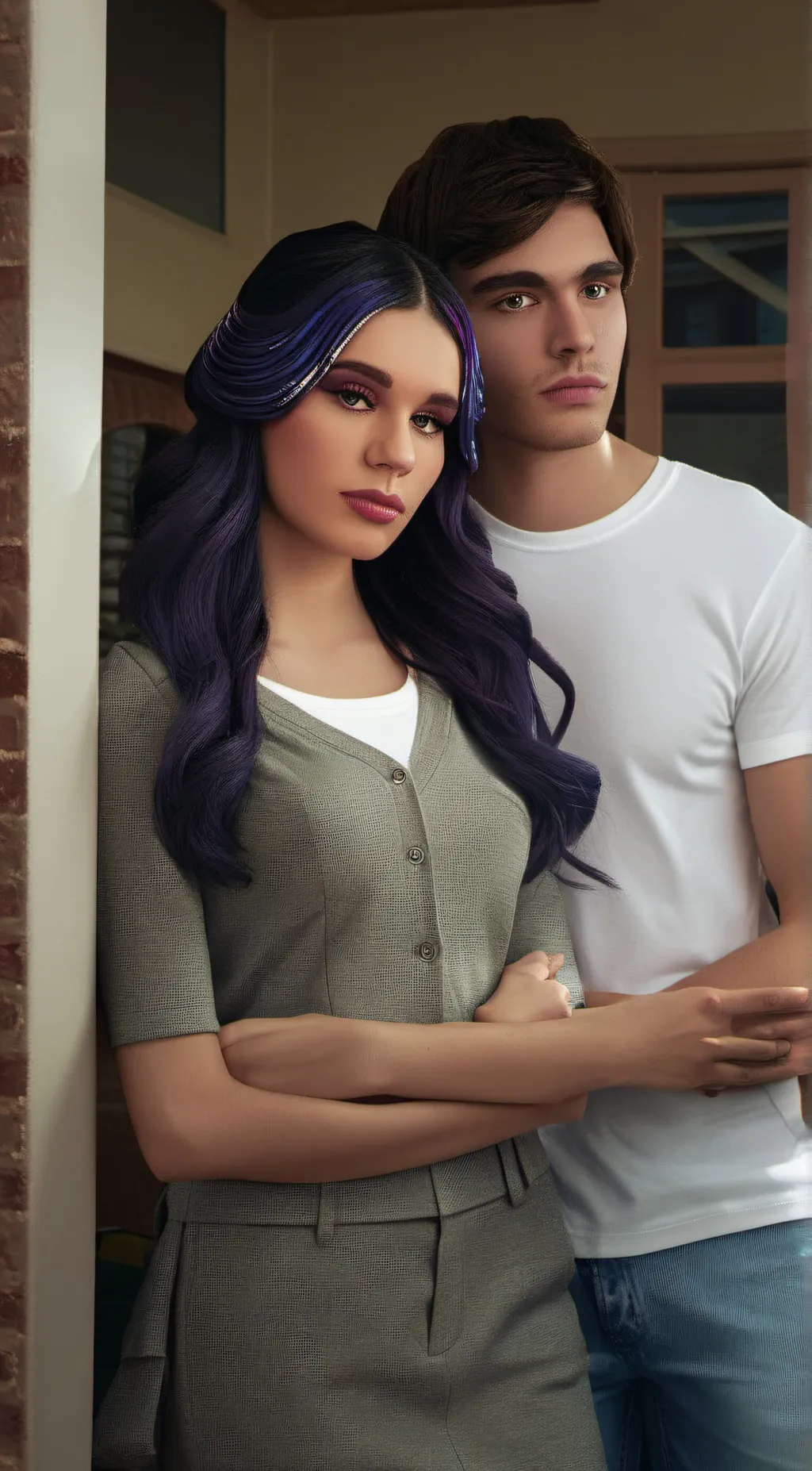 ai character: Kathrine  background