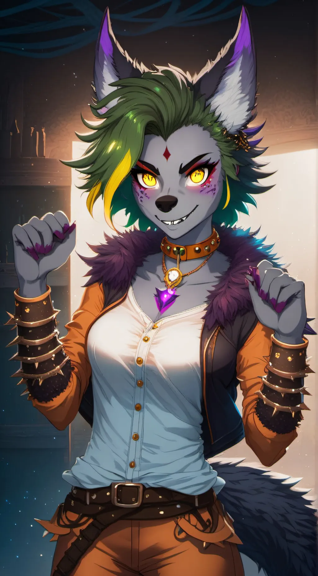 ai character: Roxanne  background