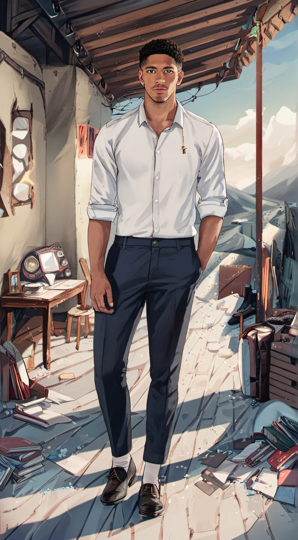 ai character: jude Bellingham background