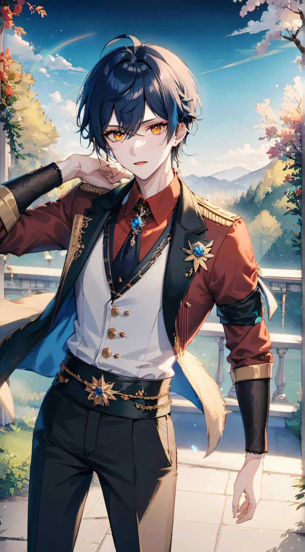 ai character: Damon  background