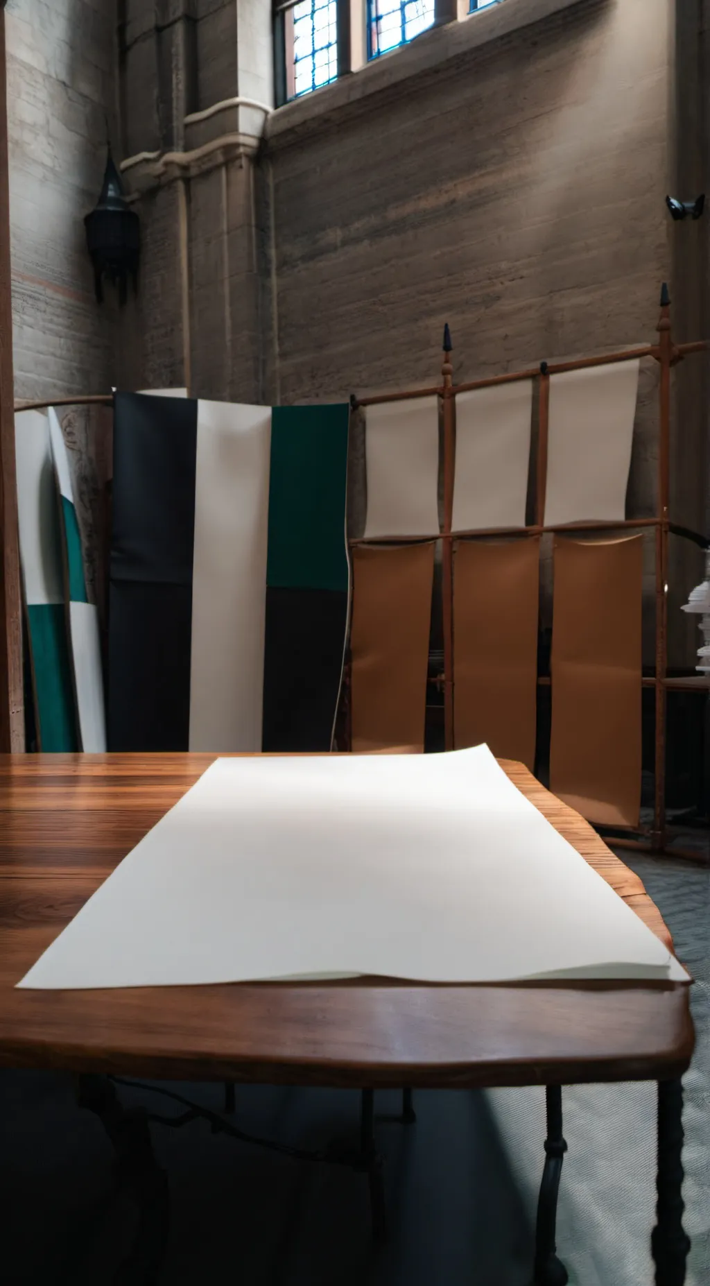 ai character: paper background