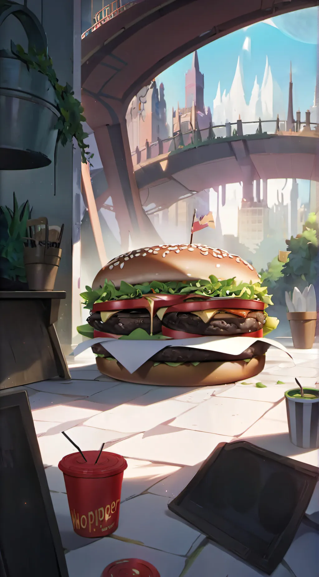 ai character: whopper background