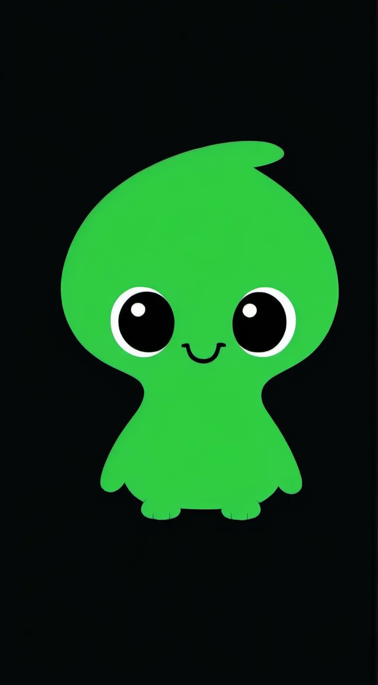 ai character: Green background