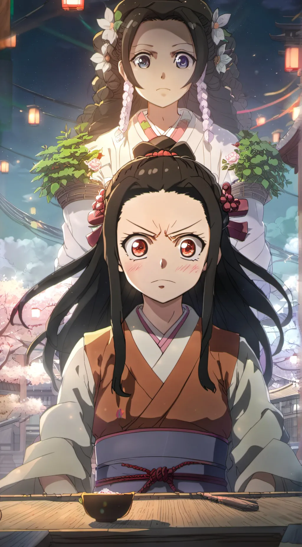 ai character: Nezuko  background