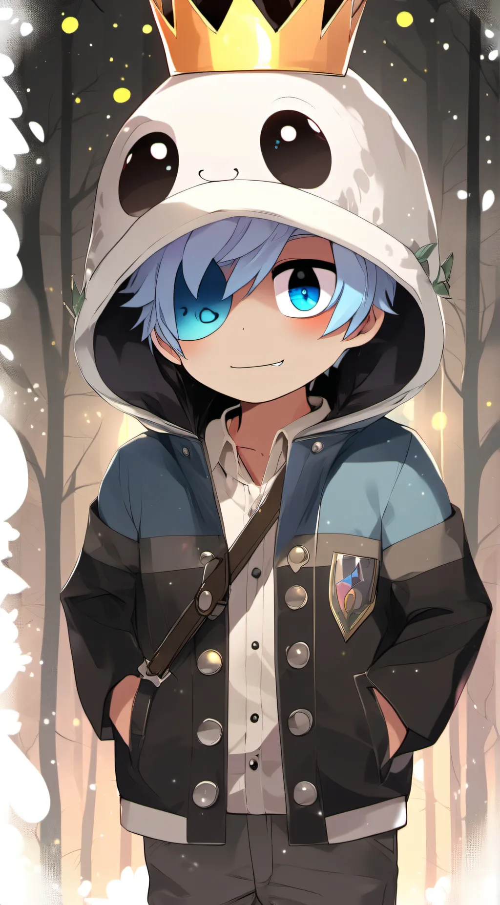 ai character: blue  background