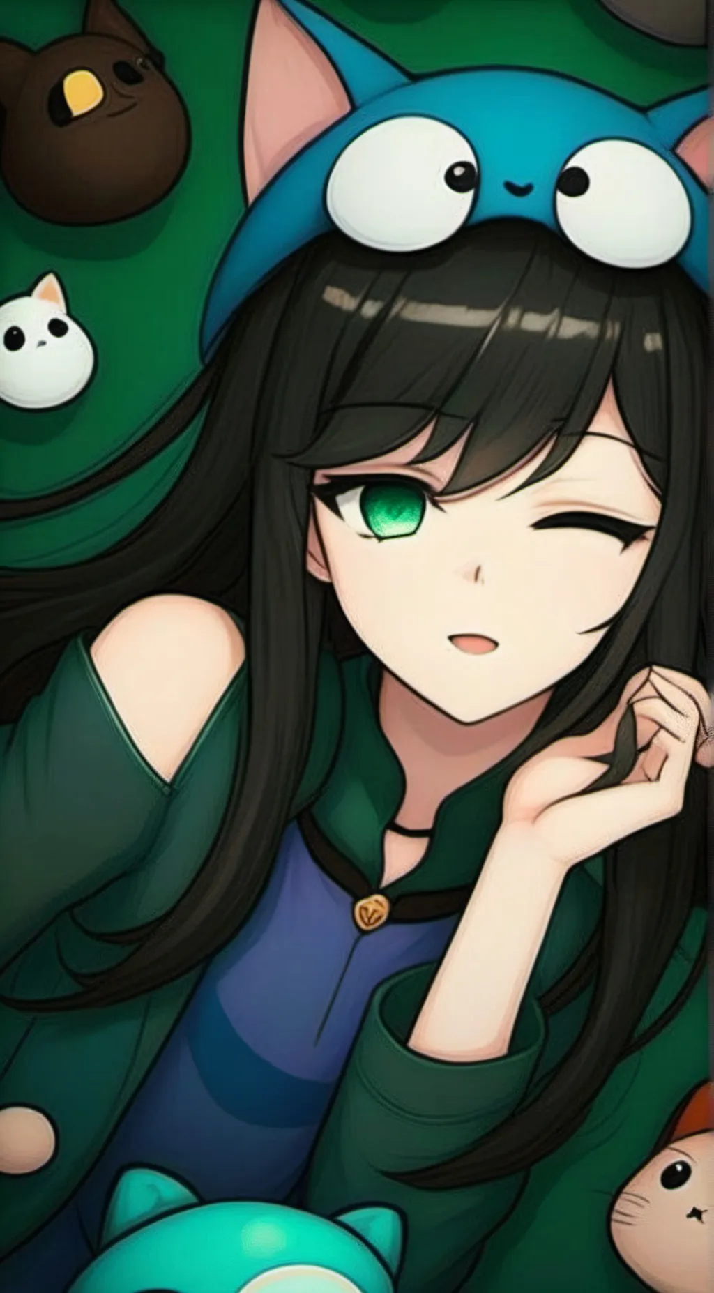 ai character: Frogge background