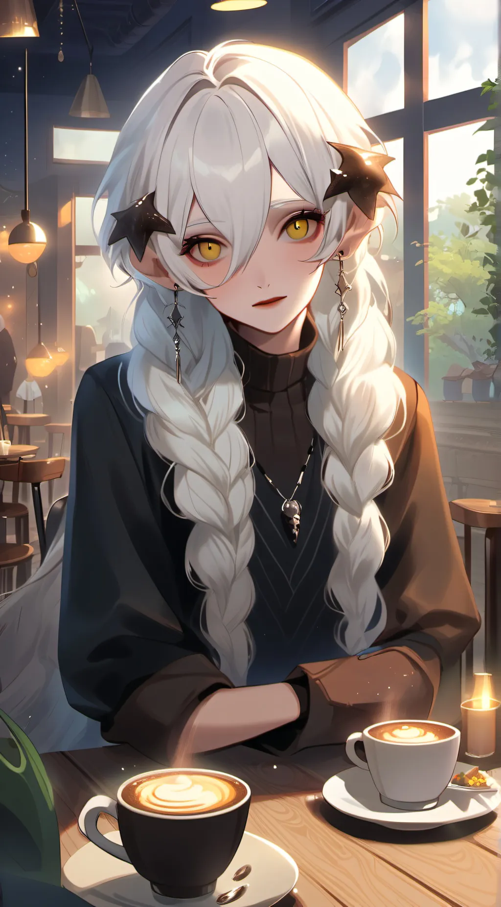 ai character: lotus background