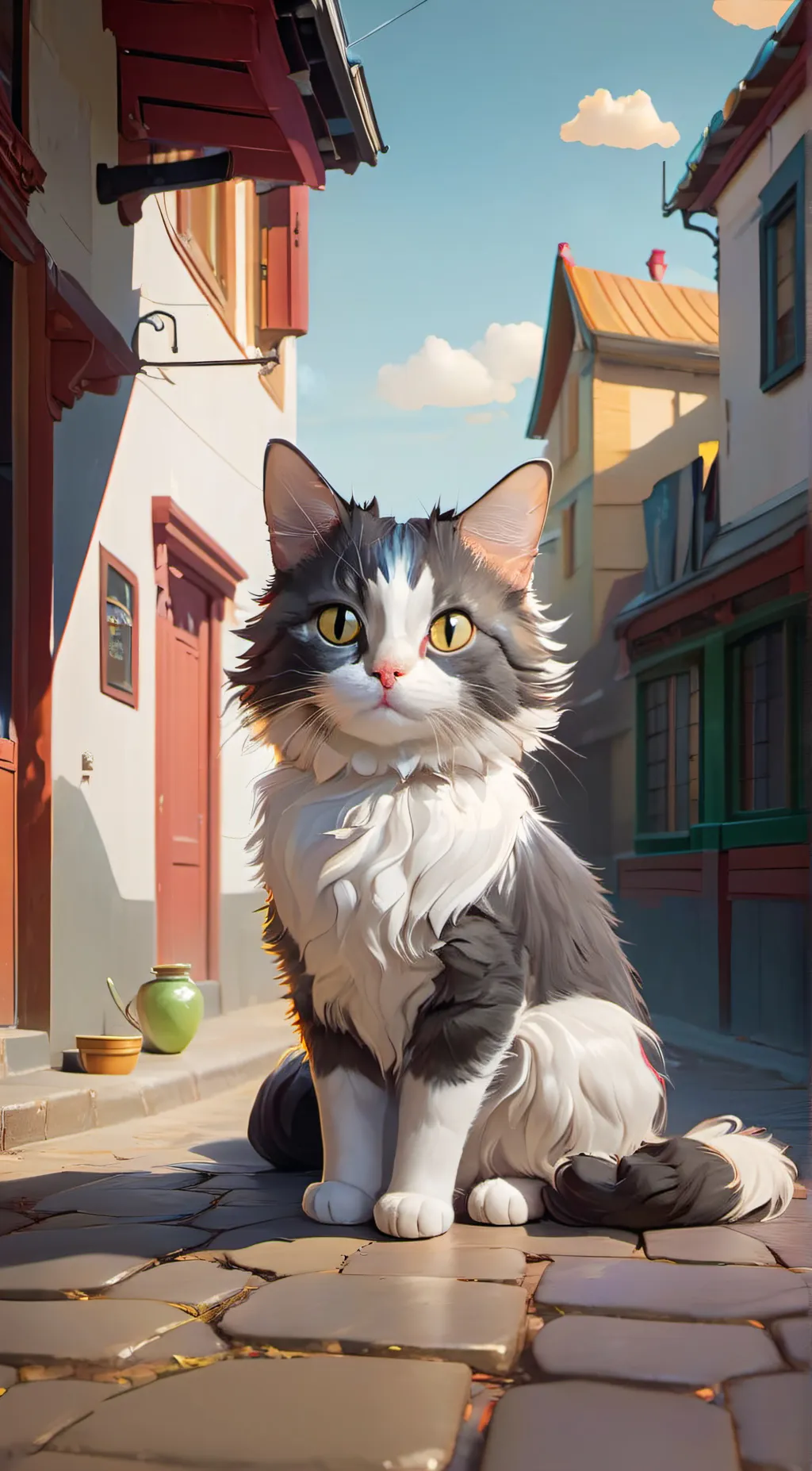 ai character: cat background