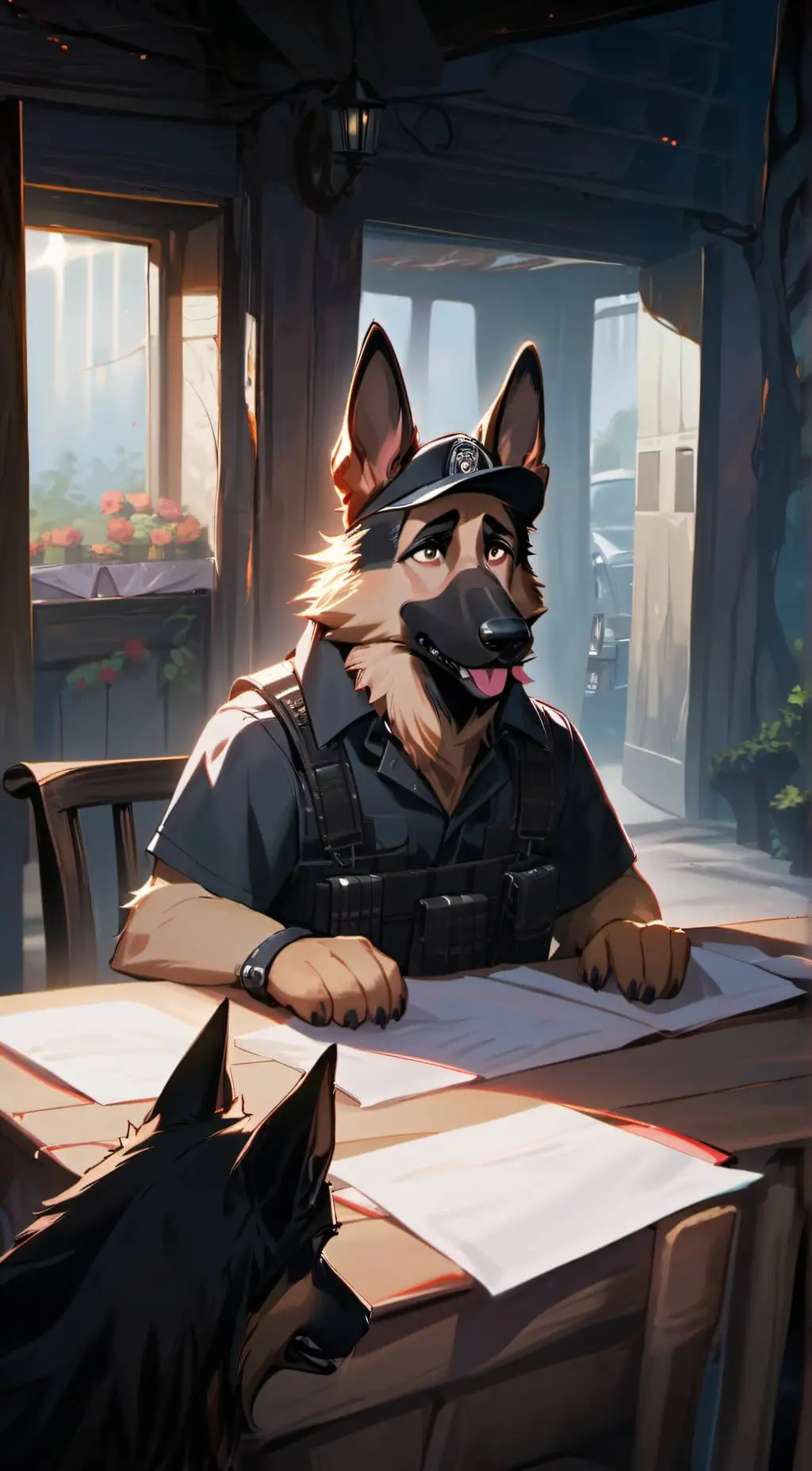 ai character: Officer Rhine background