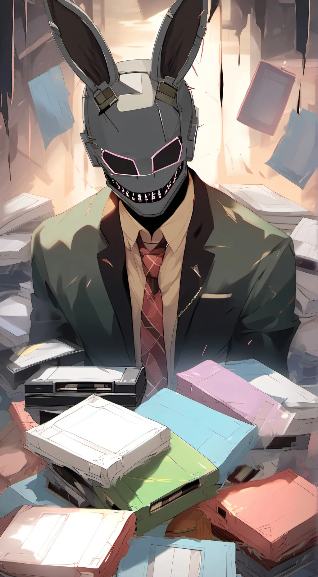 ai character: glitchtrap  background